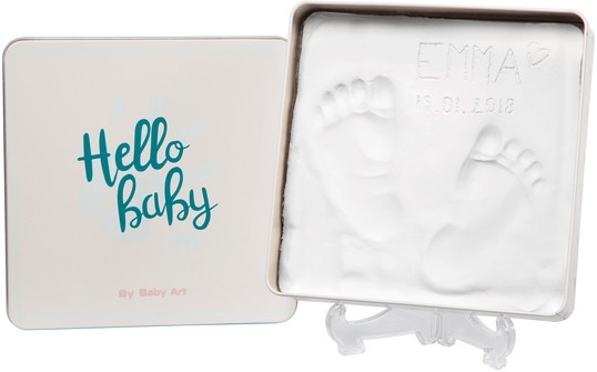 Набор для создания отпечатка ручки и ножки малыша Baby Art Магическая коробочка Квадратная (3601094300) 