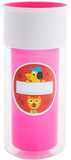 Чашка-непроливайка Munchkin Miracle 360 Insulated Sticker Розовая 266 мл (17407.02)