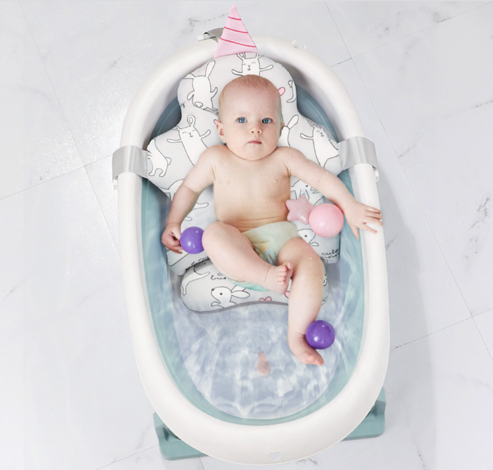 Матрасик для купания ребенка в ванночку с креплениями Gray Rabbit, Belove