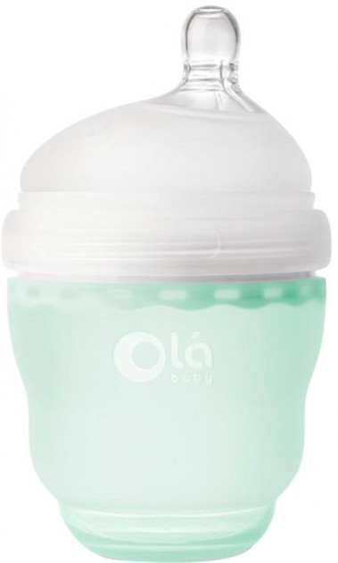 Детская силиконовая антиколиковая бутылочка Olababy GentleBottle Mint Бирюзовый 120 мл (80420)