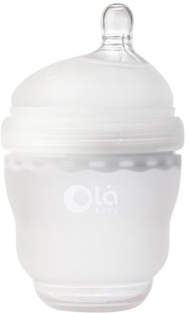 Детская силиконовая антиколиковая бутылочка Olababy GentleBottle Frost Белый 120 мл (80410)