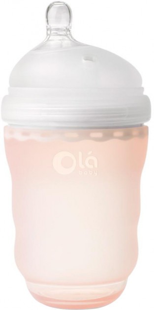 Детская силиконовая антиколиковая бутылочка Olababy GentleBottle Coral Оранжевый 240 мл (80830)