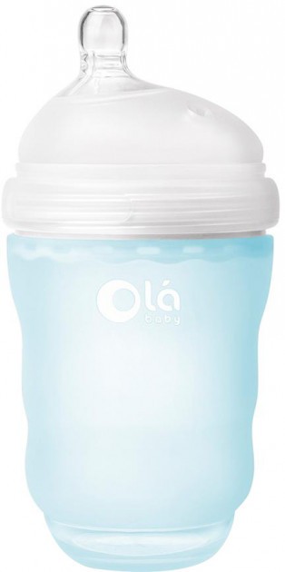 Детская силиконовая антиколиковая бутылочка Olababy GentleBottle Sky Голубой 240 мл (80840)
