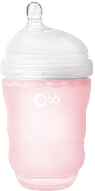 Детская силиконовая антиколиковая бутылочка Olababy GentleBottle Rose Розовый 240 мл (80850)