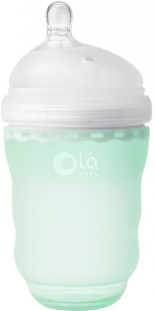 Детская силиконовая антиколиковая бутылочка Olababy GentleBottle Mint Бирюзовый 240 мл (80820)