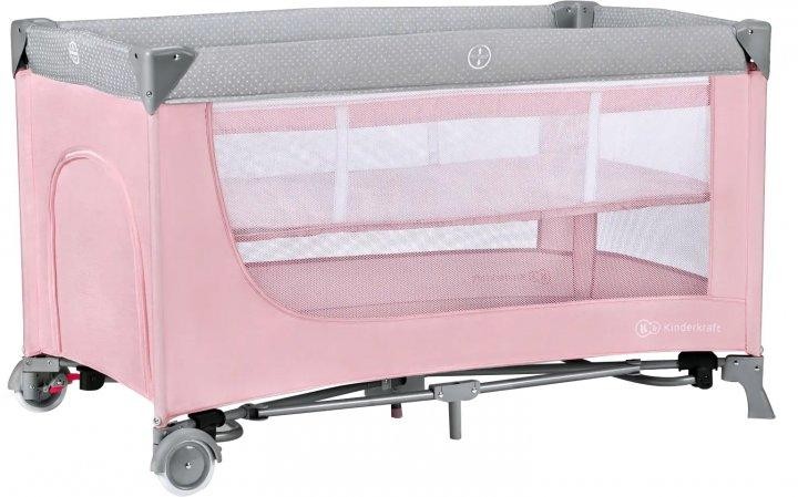 Кровать-манеж Kinderkraft Leody Pink (KCLEOD00PNK0000)