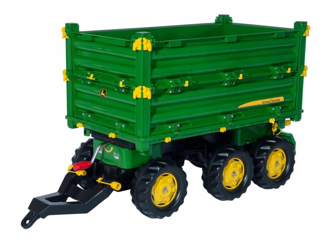 Прицеп на 6 колесах rollyMulti Trailer John Deere, Rolly Toys (зеленый)