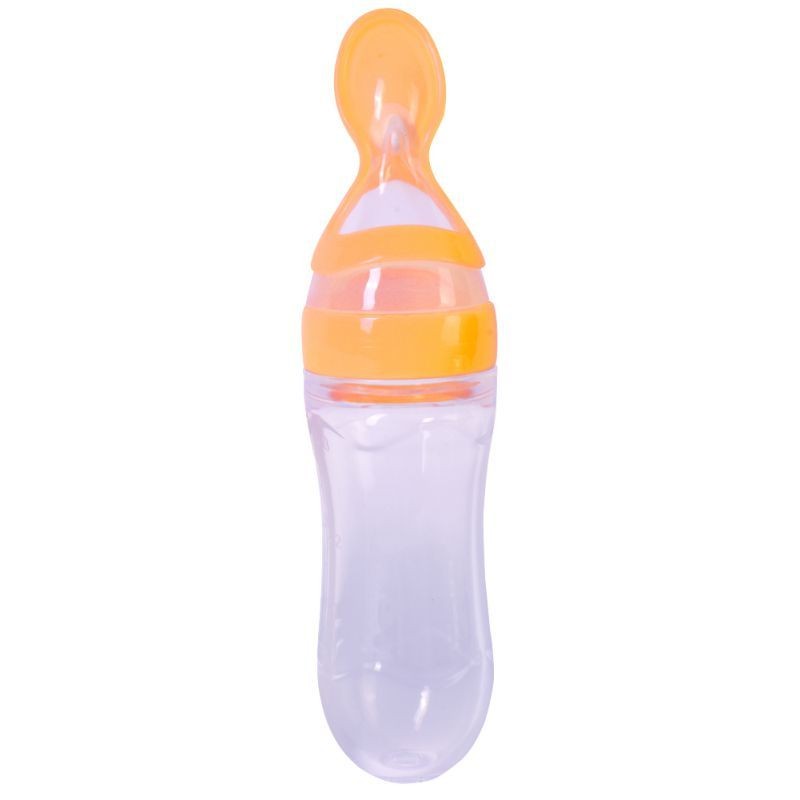 Бутылочка для кормления Belove силиконовая с ложечкой 90 мл Orange (BE1715291120)