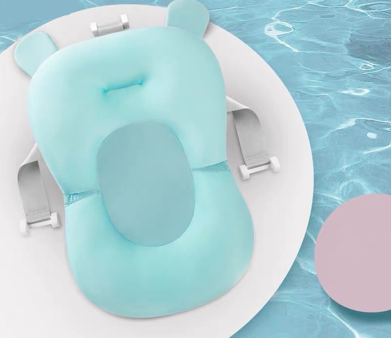 Матрасик коврик для купания ребенка в ванночку с креплениями Belove, Plaint Turquoise