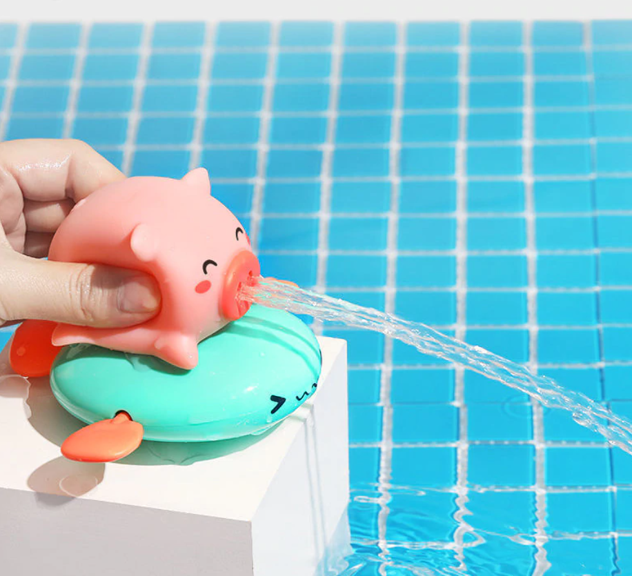 Игрушка в ванную заводная свинка Pink Pig, Belove