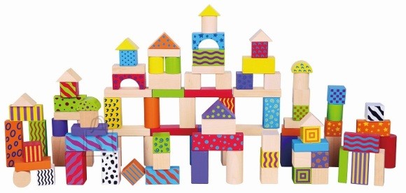 Набор строительных блоков Viga Toys 100 шт. (2,5см)