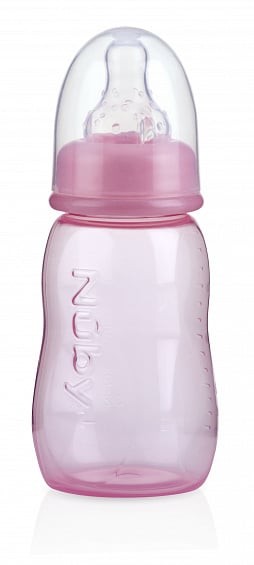 Бутылочка полипропиленовая Nuby непроливайка, средний поток, 150 мл, розовый, 0+ (1159pnk) 