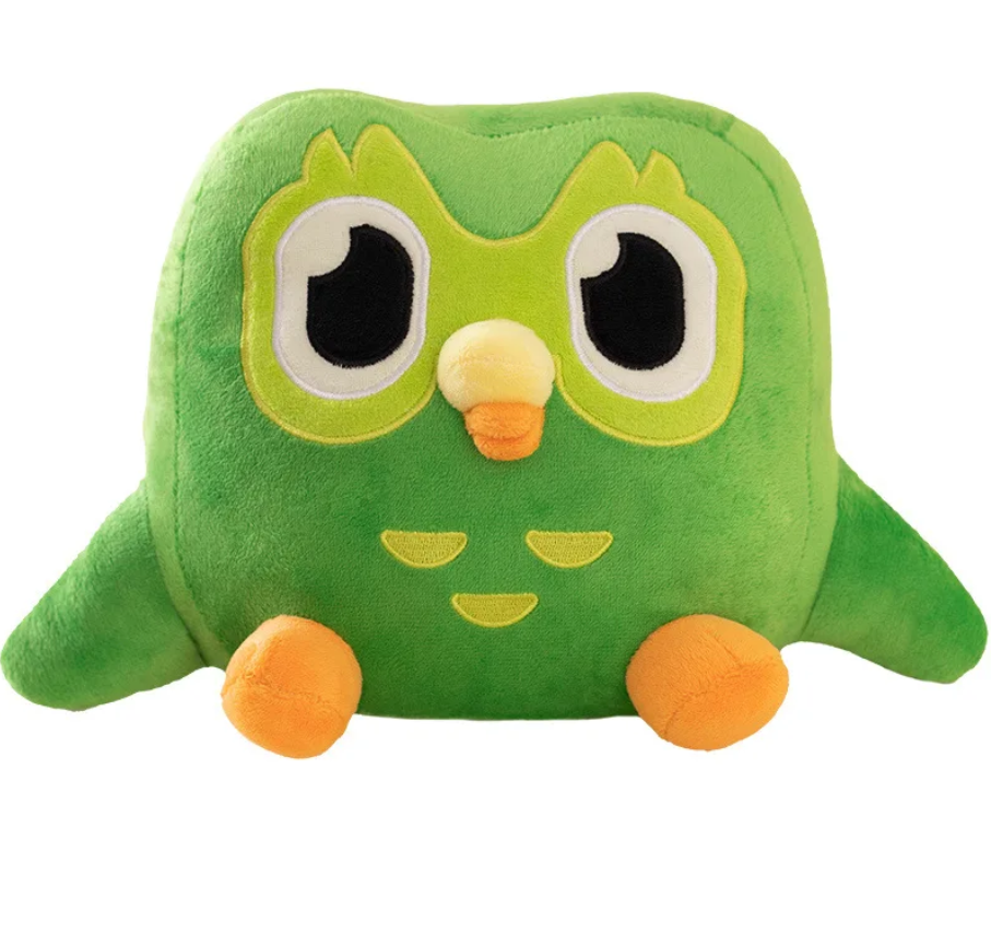 Мягкая игрушка Сова Duolingo Owl Toy 30 см, Зеленый