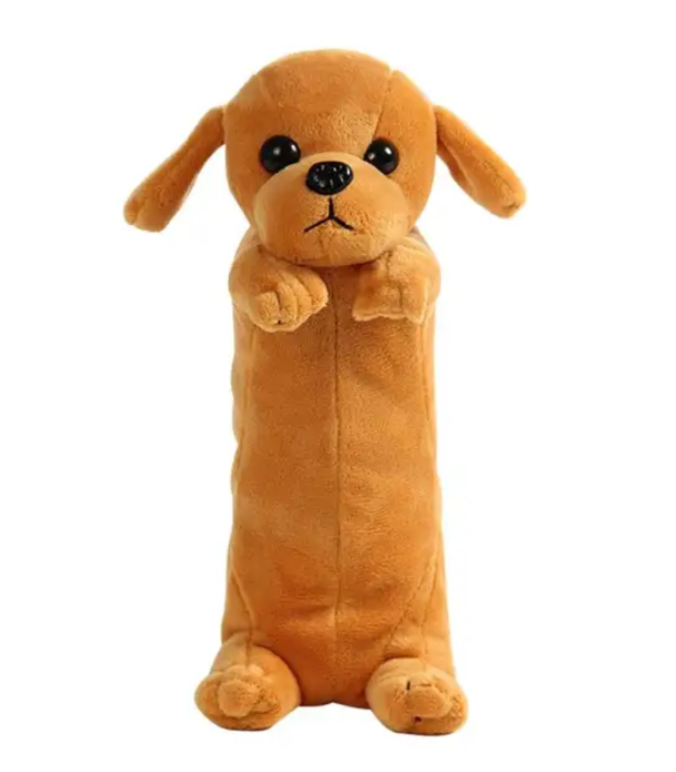 Пенал мягкая плюшевая игрушка Собачка с молнией Kawaii Plush Dog, Velice