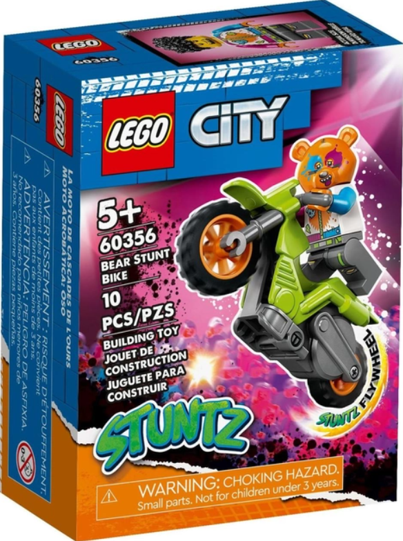 Конструктор LEGO ǀ City Stuntz Трюковой мотоцикл медведя 5+  10 деталей (60356)