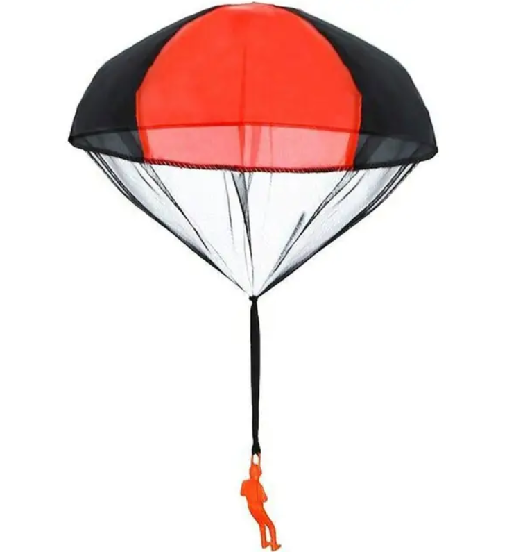 Метательная игрушка солдатик с парашютом, Красный, Velice