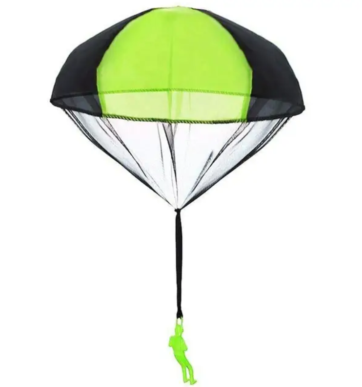 Метательная игрушка солдатик с парашютом, Зеленый, Velice