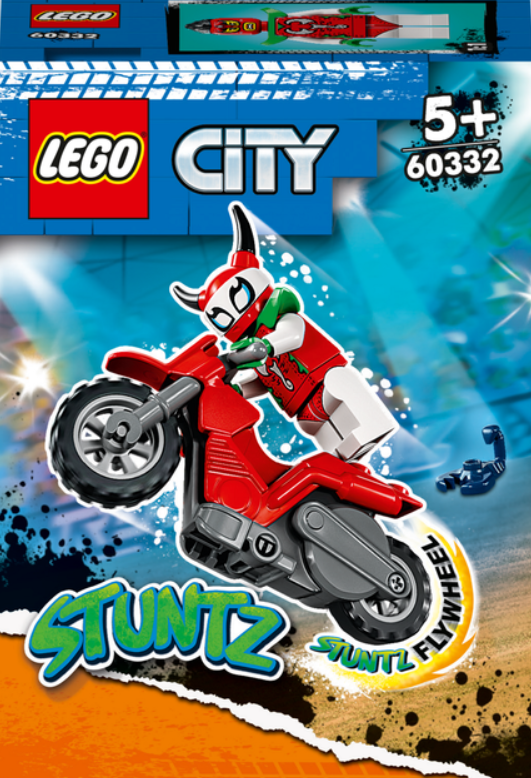 Конструктор LEGO ǀ City Stuntz Трюковой мотоцикл Отчаянной Скорпионессы 5+ 15 деталей (60332)