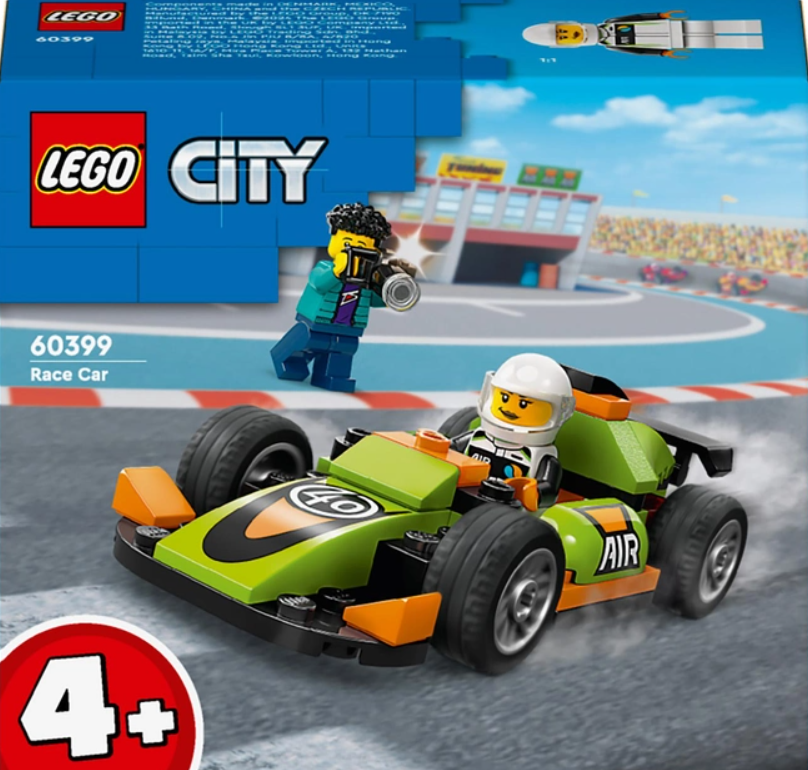 Конструктор LEGO ǀ City Зеленый автомобиль для гонок 56 деталей  (60399)