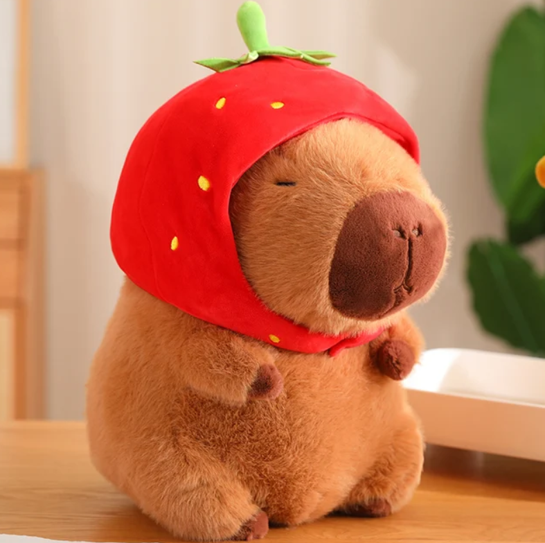 Мягкая игрушка Капибара Strawberry 33 см, Velice