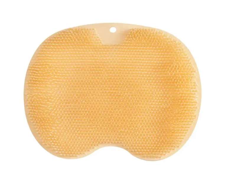 Силиконовый массажный коврик щётка на присосках для спины и ног в ванную или душ, Оранжевый, Athand