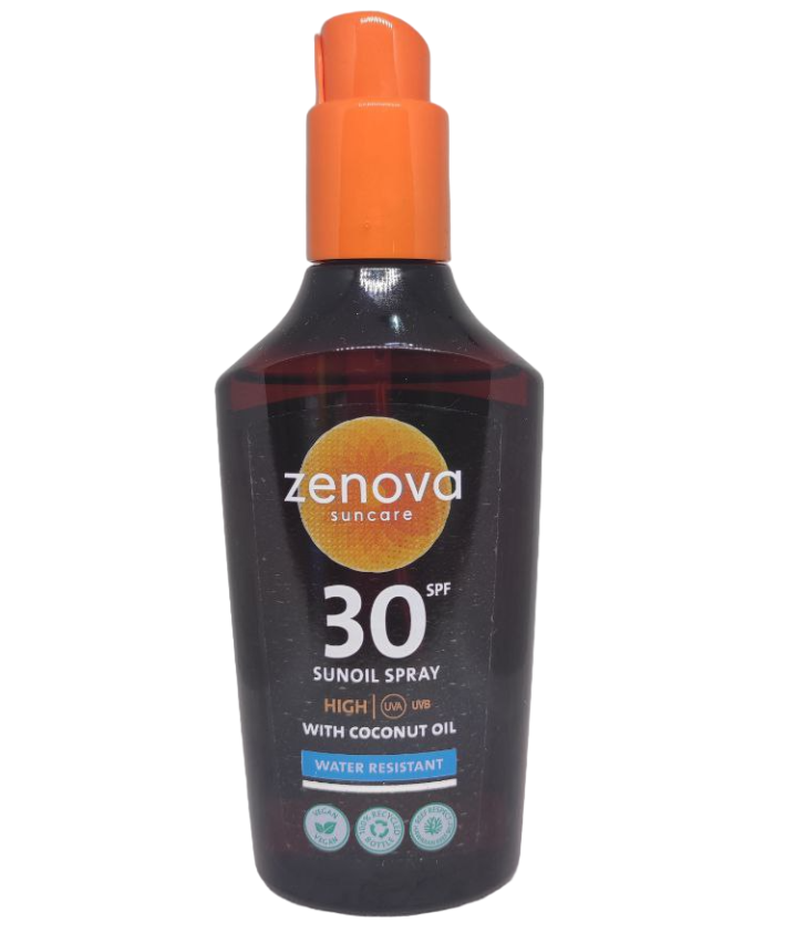Солнцезащитное масло-спрей Zenova Suncare Sun Oil Spray SPF 30 водостойкое 200 мл (116761)