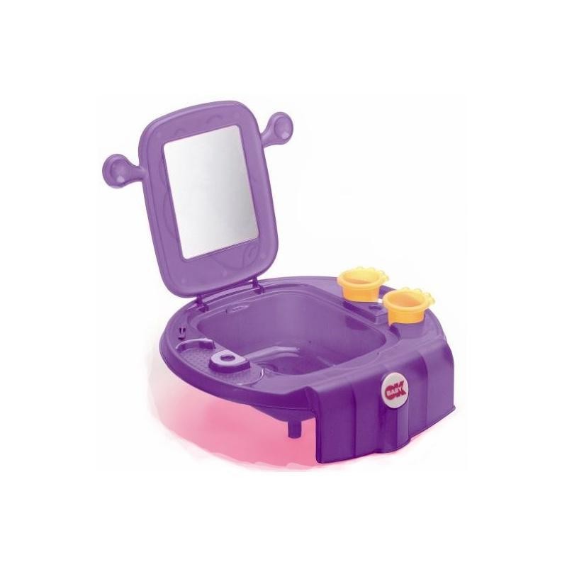 Умывальник Space с безопасным зеркалом, Ok Baby (фиолетовый)