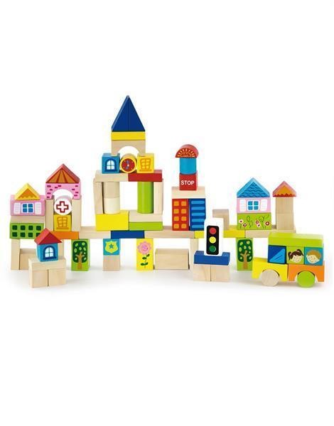 Набор строительных блоков Viga Toys "Зоопарк" 50 шт.