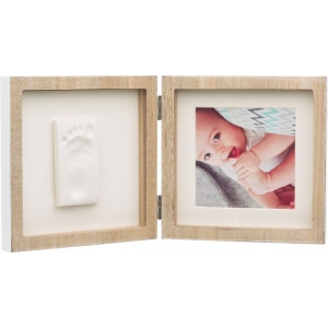 Набор для создания отпечатка ручки и ножки малыша Baby Art Двойная рамка Деревянная (3601098300)