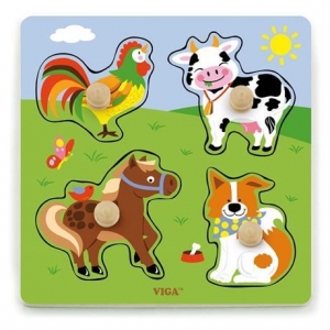 Рамка-вкладыш Viga Toys "Ферма" (50839)