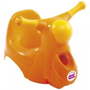 Детский горшок Ok Baby Scooter со звуковой фарой Оранжевый