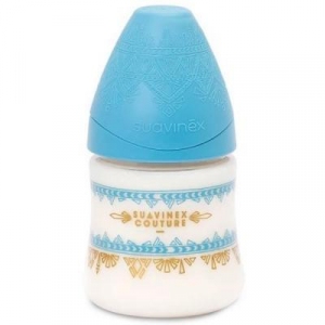 Бутылочка для кормления Suavinex Couture, 150 мл, 0+ голубая (304127)