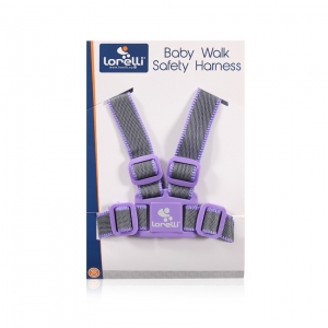 Детские вожжи Lorelli Baby Walk Safety Harness Серо-фиолетовый (Детские вожжи GREY&VIOLET) (Lorelli)