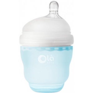 Детская силиконовая антиколиковая бутылочка Olababy GentleBottle Sky Голубой 120 мл (80440)