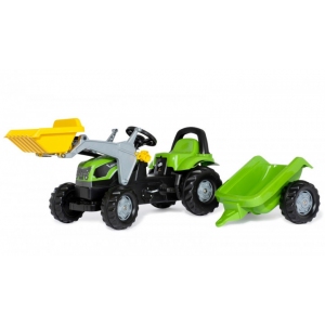 Детский трактор на педалях Rolly Toys зеленый 23196