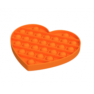 Антистресс игрушка пузырьки pop it fidget Belove, Orange Heart