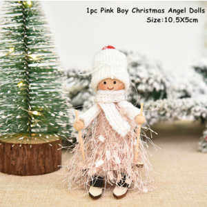 Декоративная кукла Лыжники (10,5*5 см) model Pink boy, Belove