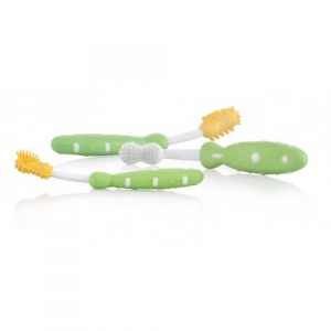 Набор зубных щеток, 3 этапа., Nuby (зеленые)