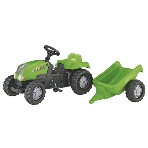 Трактор с прицепом Kid-X, Rolly Toys (зеленый)