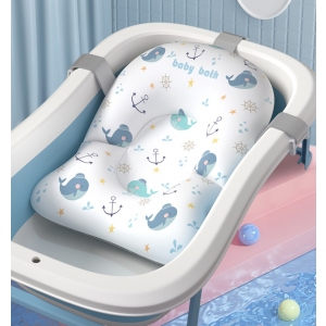 Матрасик коврик для купания ребенка в ванночку с креплениями Belove, BIG White Whale +