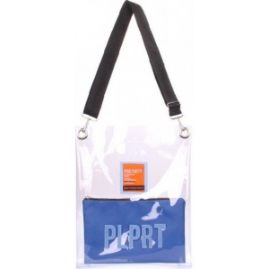 Прозрачная сумка Clear с ремнем на плечо (clear-blue-extra)