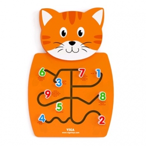 Игрушка настенная Viga Toys "Кот с цифрами"