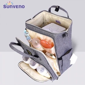 Рюкзак-органайзер для мам Sunveno - Серый 19 л (42 х 27 х 21 см)