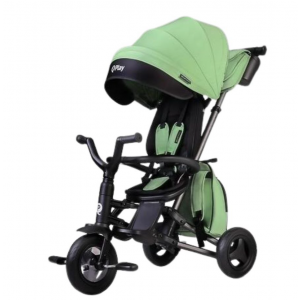 Велосипед складной трехколесный детский Nova+ Rubber Exclusive Green (S700-13Nova+RubberEGreen), Qplay