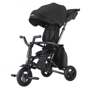 Велосипед складной трехколесный детский Nova+ Rubber Exclusive Black (S700-13Nova+RubberEBlack), Qplay