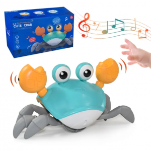 Интерактивная игрушка Краб танцующий, с сенсорами, музыкой и светом, на аккумуляторе