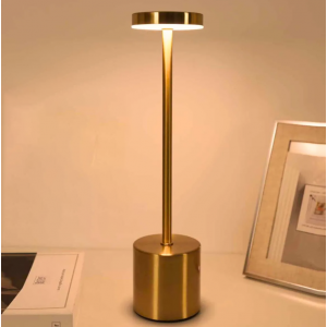Cветодиодная настольная сенсорная лампа на аккумуляторе, три цветовые температуры 34.4 см, Gold, Athand