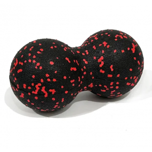 Двойной массажный фитнес-мяч EPP 16x8см Black-Red, Velice