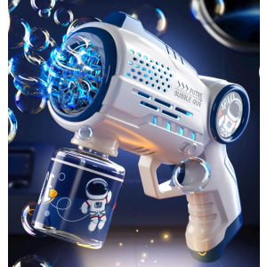 Электрический игрушечный пистолет для создания мыльных пузырей Astro, White-Blue, Velice