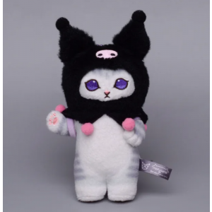 Мягкая игрушка подвеска плюшевый аниме Котенок-Kuromi Hello Kitty 15см
